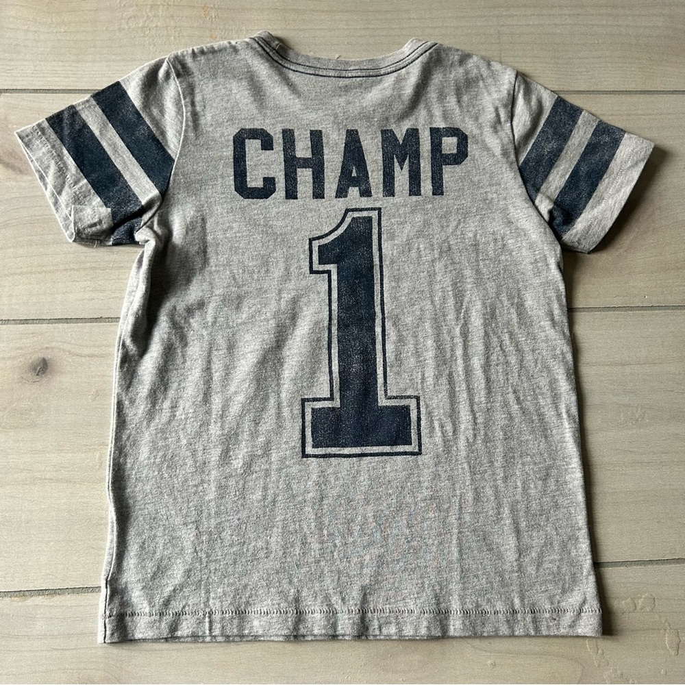 Peek Football Gray Kids Graphic T-Shirt with Helmet Print - Picture 2 of 2